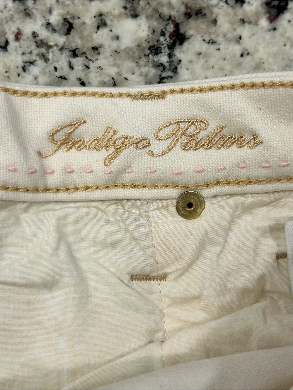 Tommy Bahama Indigo Palms Mid Rise Crop Mini Bootcut Off-White Jeans Women 8/27 - Picture 4 of 11